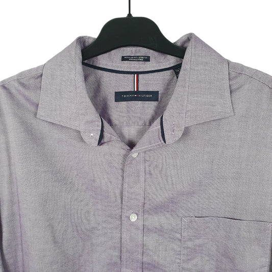 Tommy Hilfiger Long Sleeve Regular Fit Shirt Purple