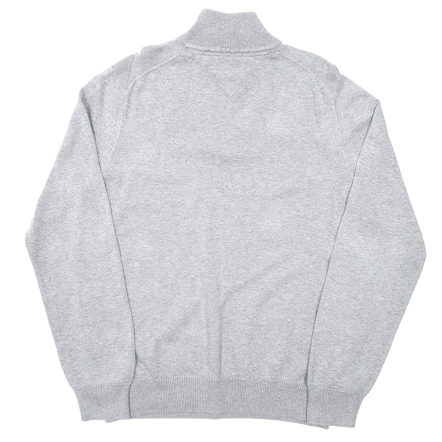 Mens Grey Tommy Hilfiger Knit Quarter Zip Jumper