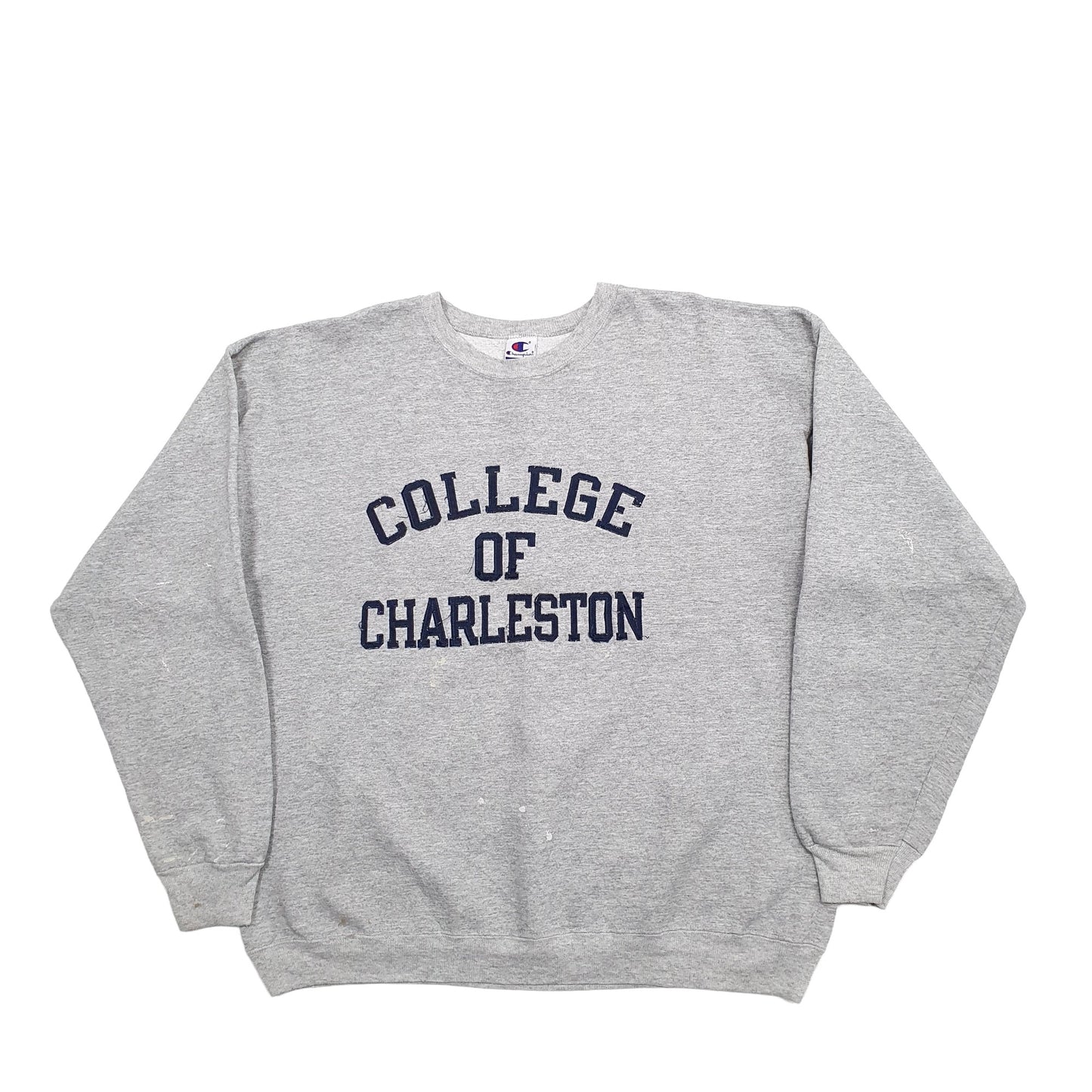 Mens Grey Champion USA College Charleston Crewneck Jumper
