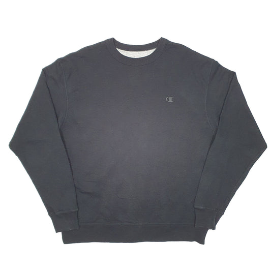 Mens Black Champion  Crewneck Jumper