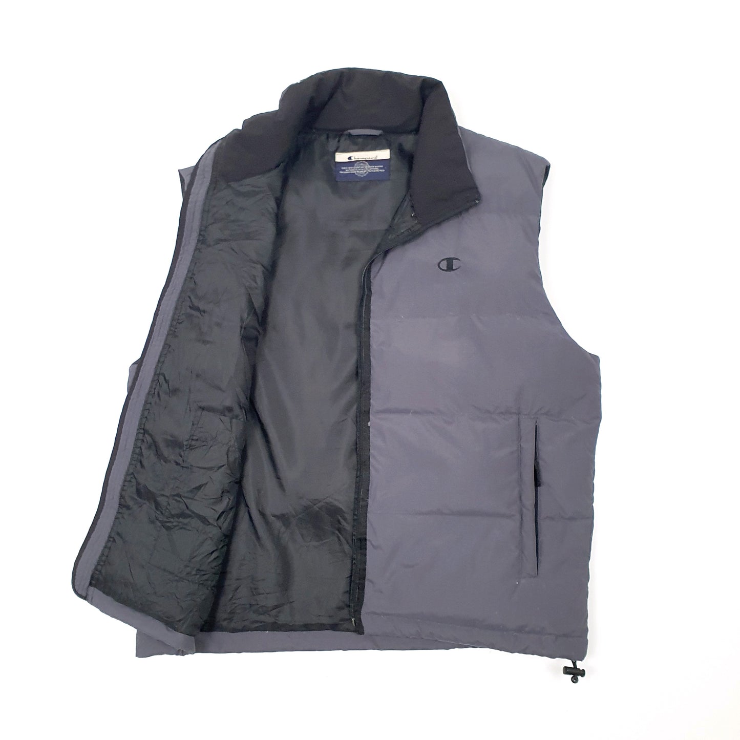 Mens Grey Champion Vintage 1990s Gilet  Coat