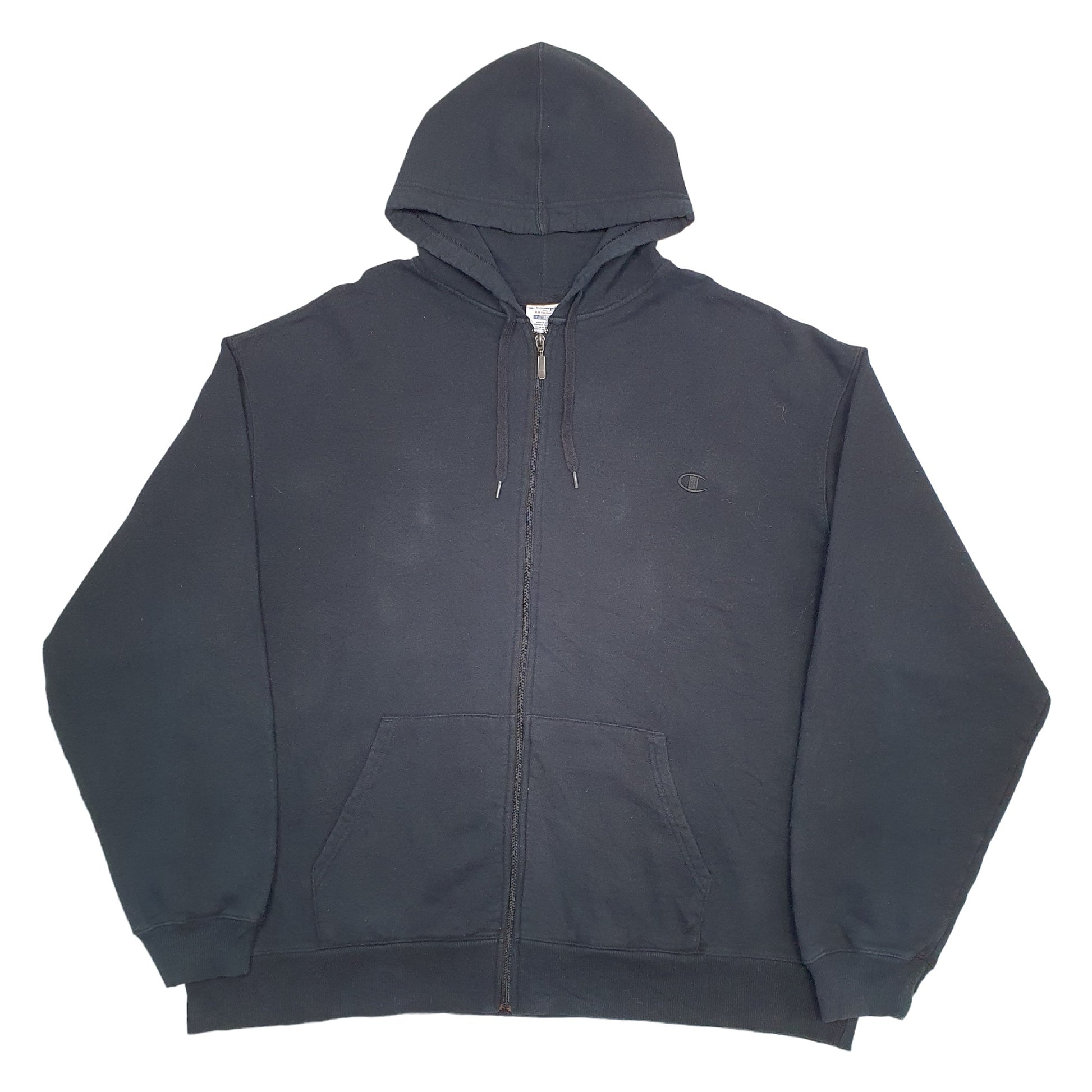 Mens Black Champion  Full Zip Jumper