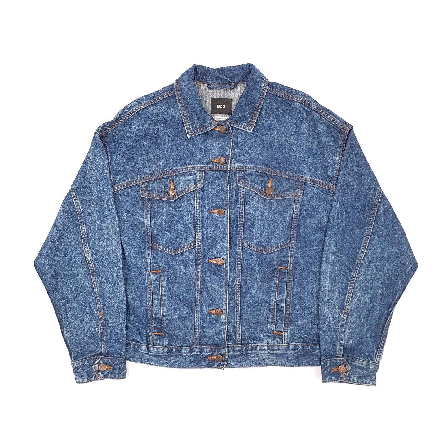 Mens Blue BDG Trucker Denim Jacket Coat