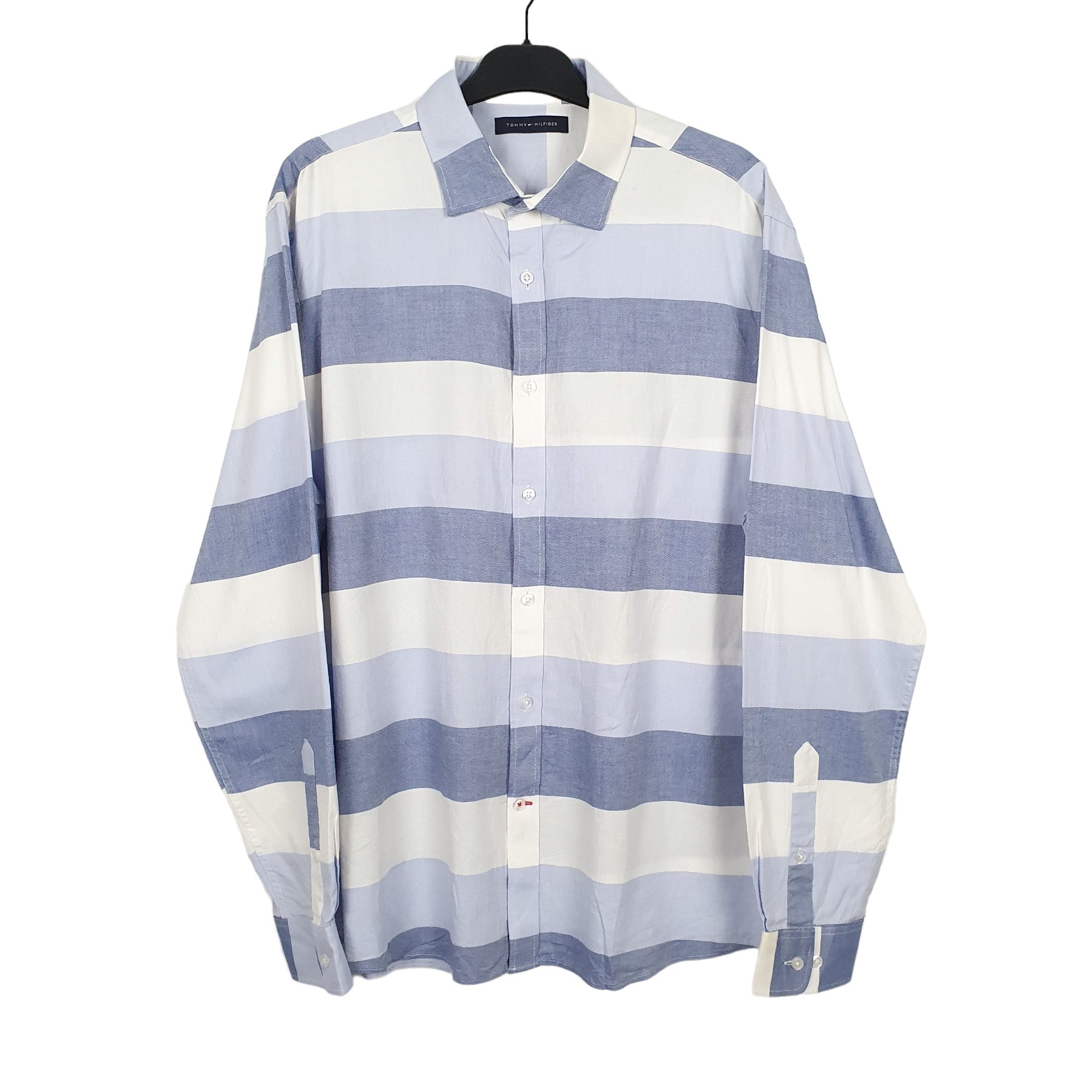 Tommy Hilfiger Long Sleeve Regular Fit Striped Shirt Blue