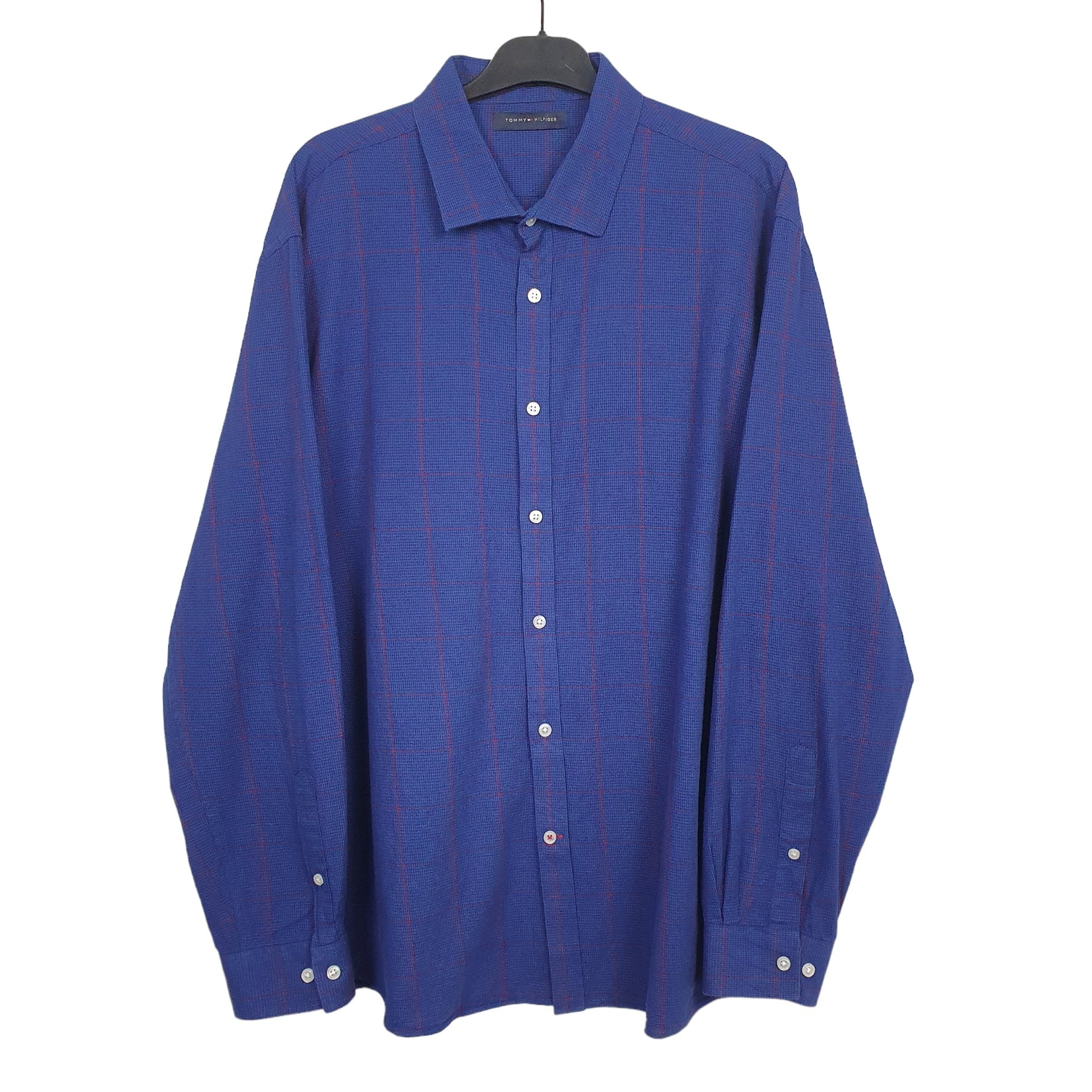 Tommy Hilfiger Long Sleeve Regular Fit Check Shirt Blue