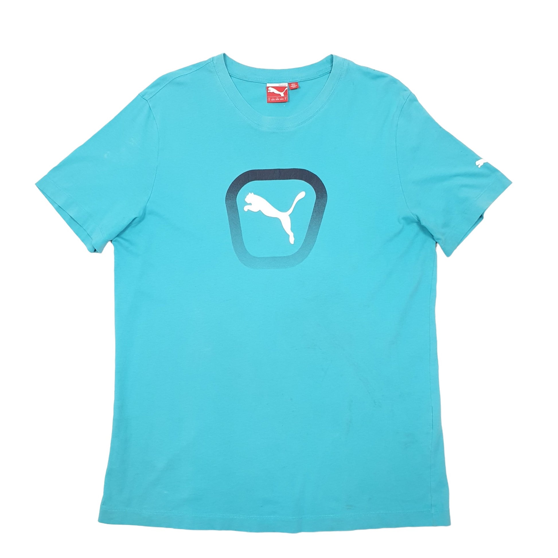 Puma Short Sleeve T Shirt Turquoise