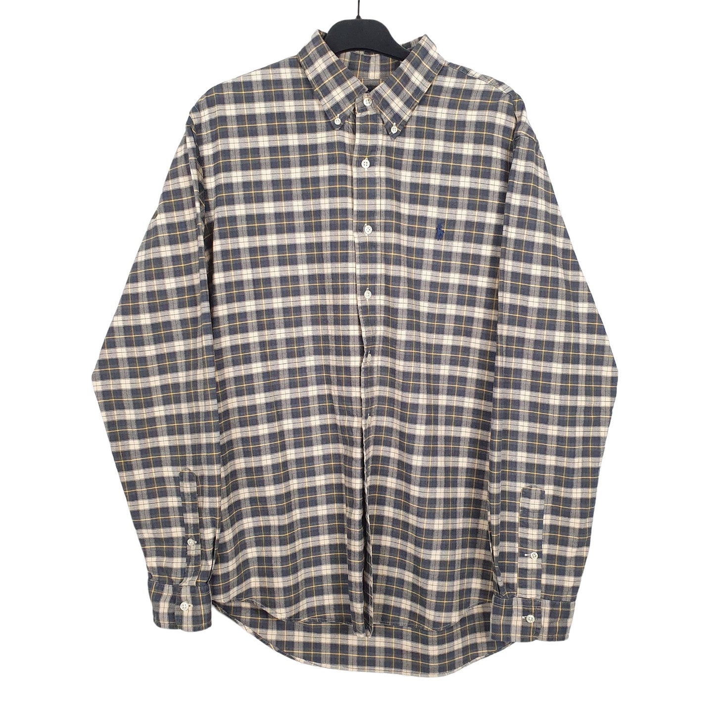 Ralph Lauren Long Sleeve Custom Fit Check Shirt Khaki