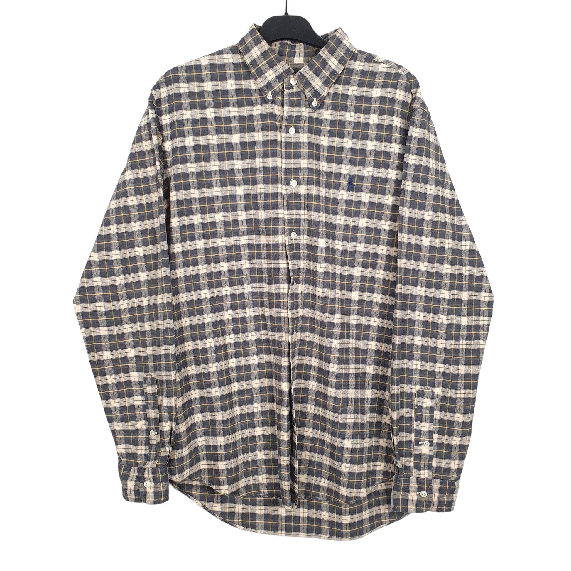Ralph Lauren Long Sleeve Custom Fit Check Shirt Khaki