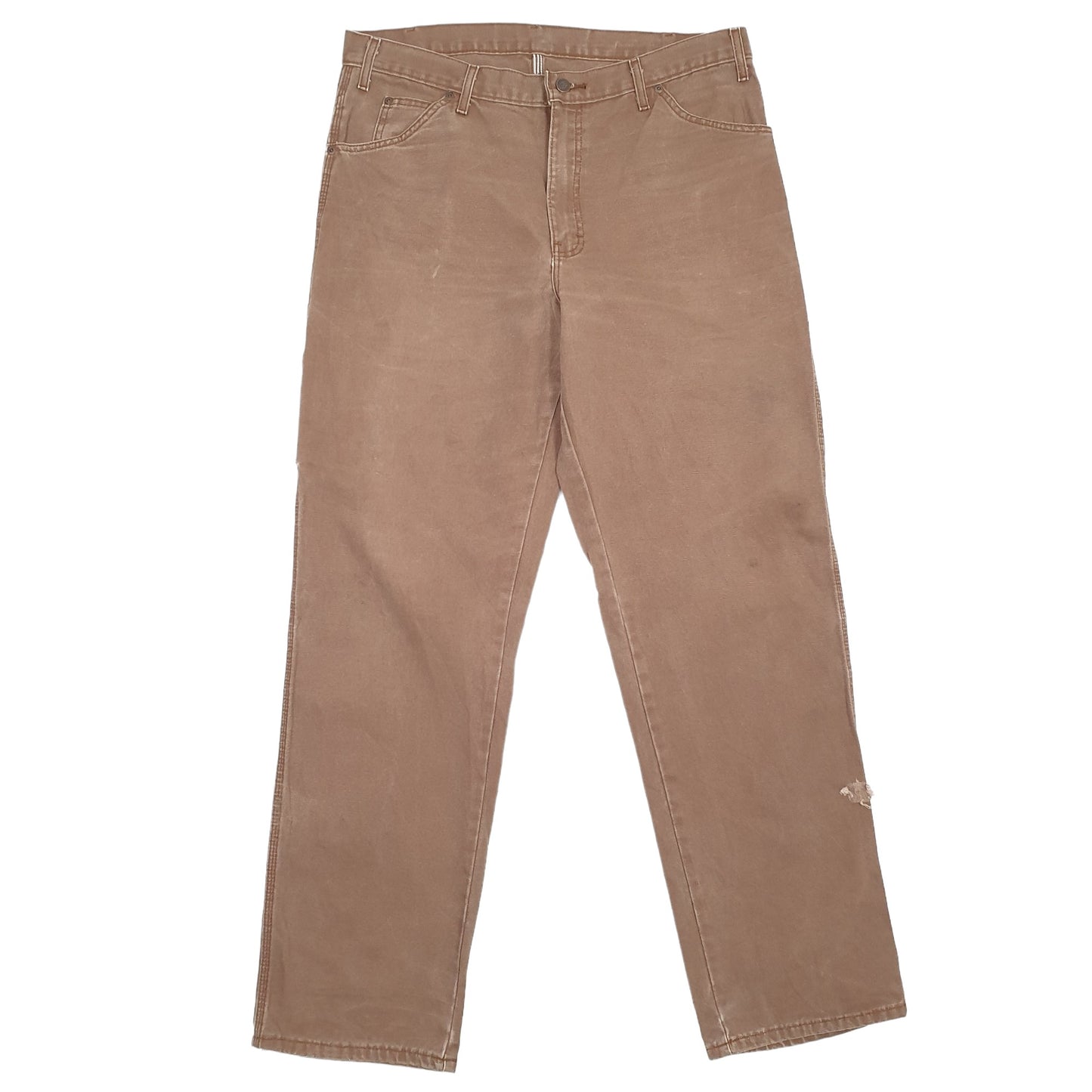 Mens Dickies Brown Carpenter Trousers W36 L34 Brown