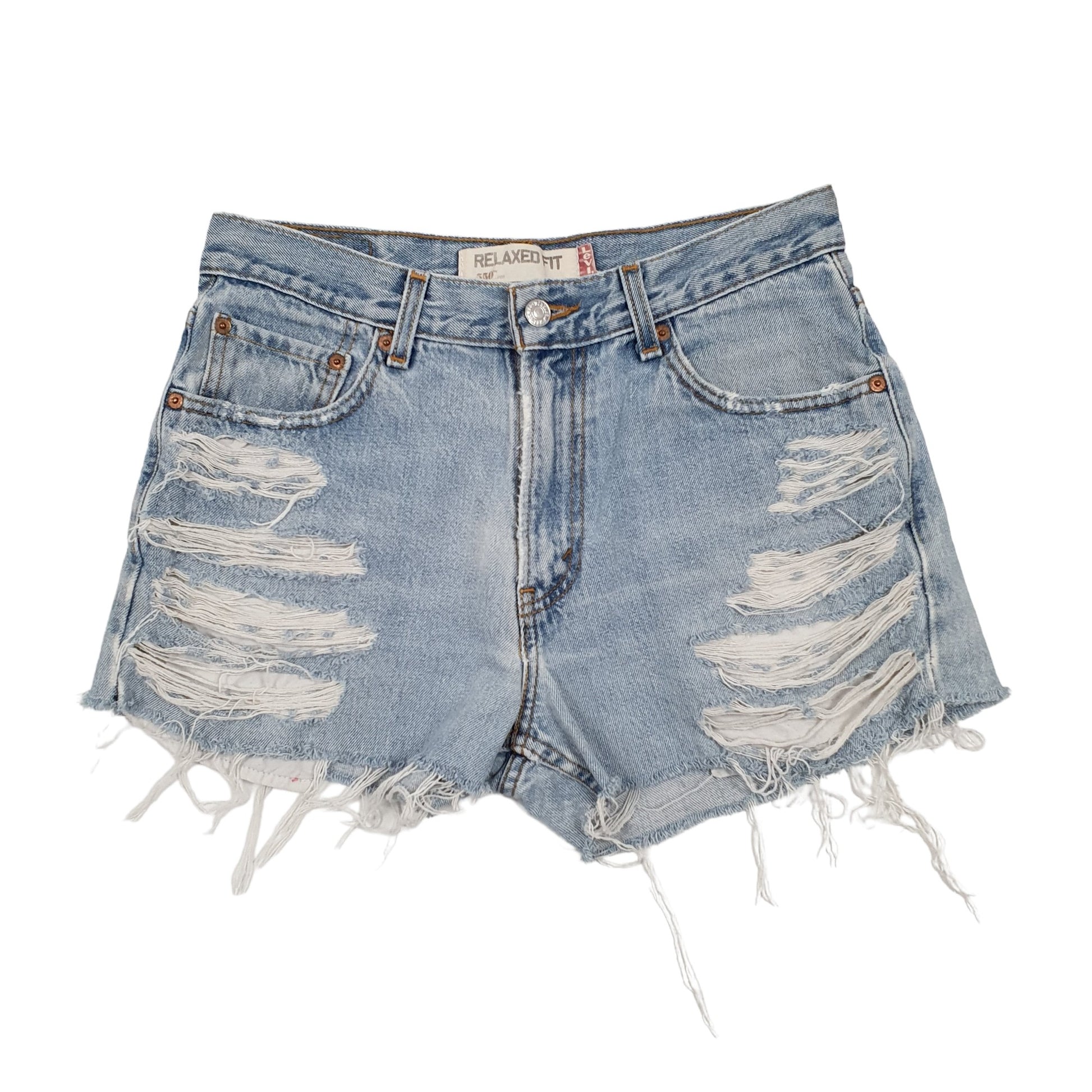 Levis Blue Denim Jeans Shorts UK Blue