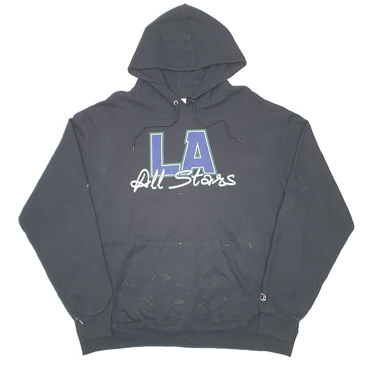 Mens Black Champion LA All Stars Sports School Pennsylvania Hoodie Jumper