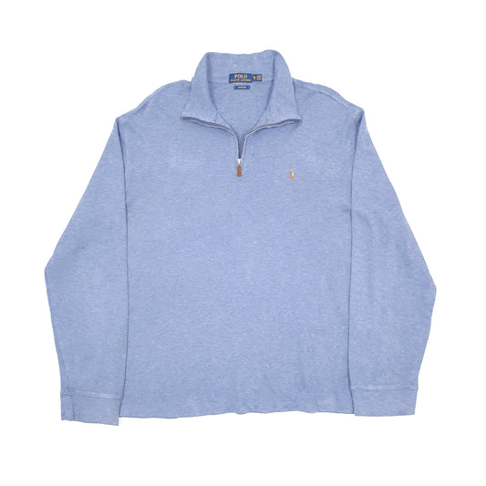 Polo Ralph Lauren Estate Rib Quarter Zip XL Blue