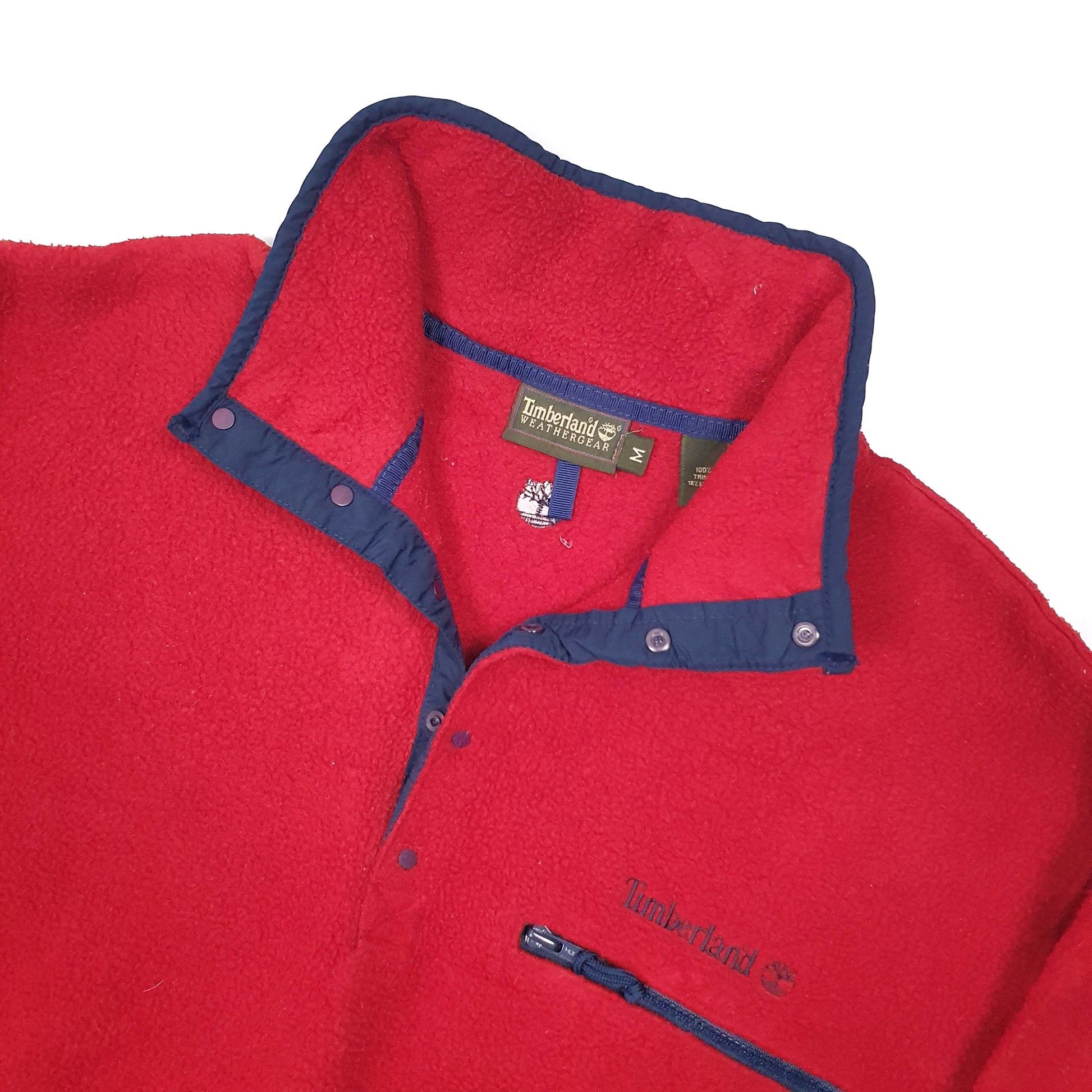 Timberland Weathergear Quarter Zip Fleece L Red