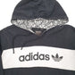 Mens Black Adidas Spellout Hoodie Jumper