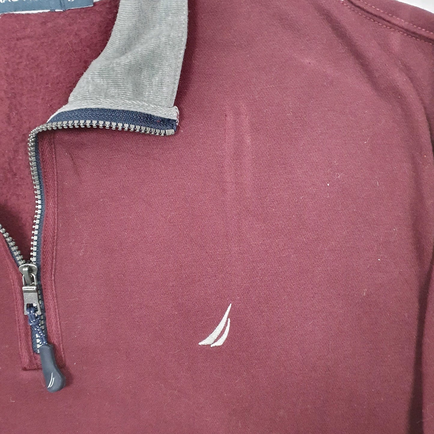 Nautica Quarter Zip XL Burgundy