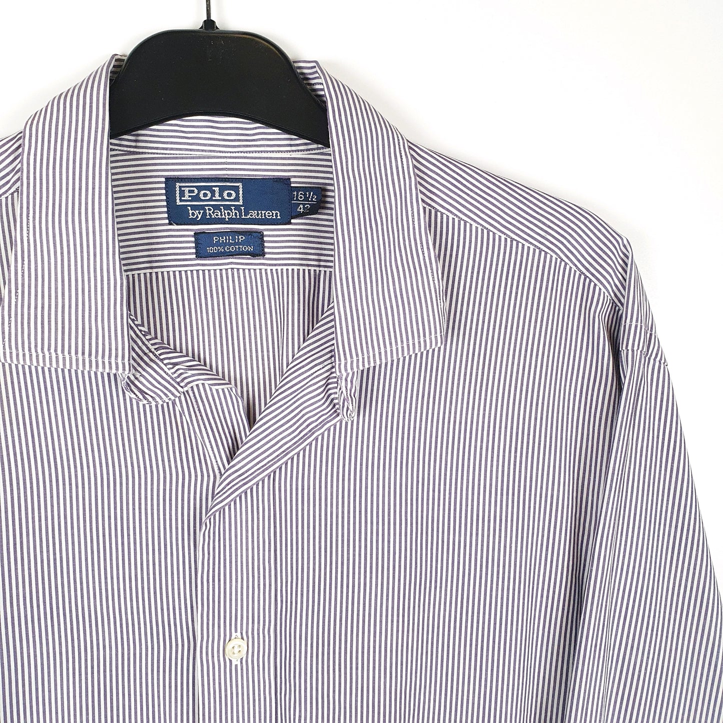 Polo Ralph Lauren Long Sleeve Regular Fit Striped Shirt Purple