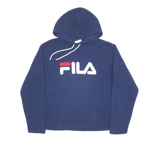 Fila Spellout Hoodie Fleece XL Navy