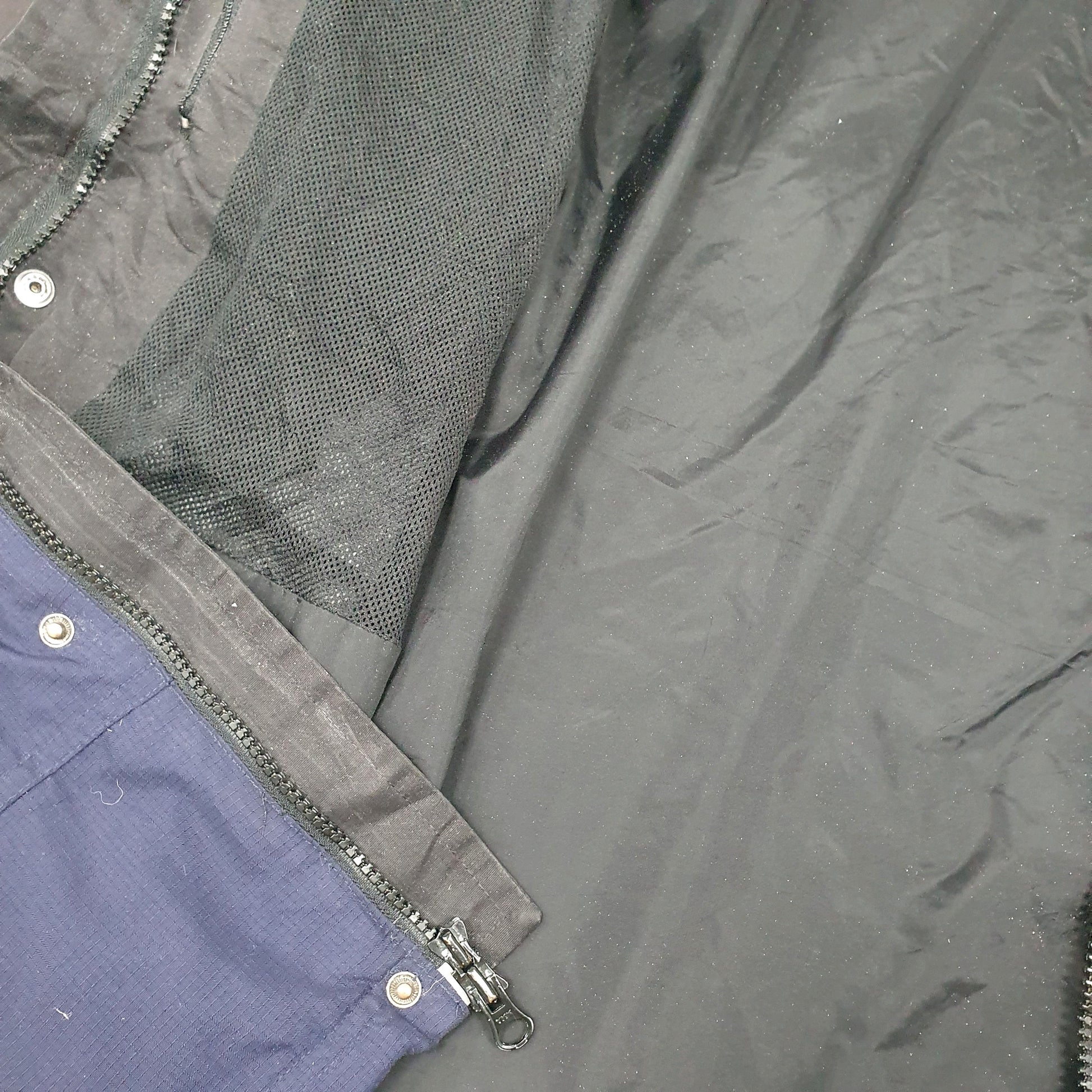 Mens Navy Fila Hooded  Coat