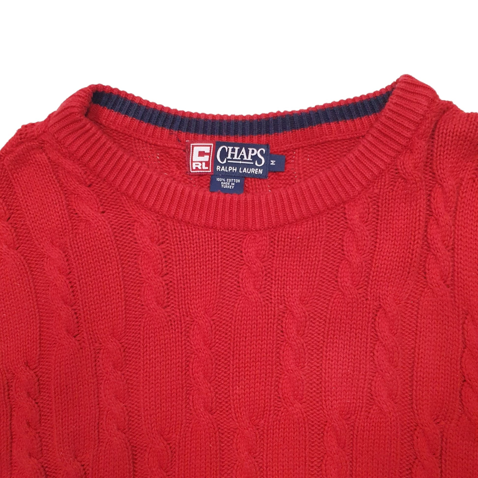 Mens Red Ralph Lauren Chaps Cableknit Crewneck Jumper