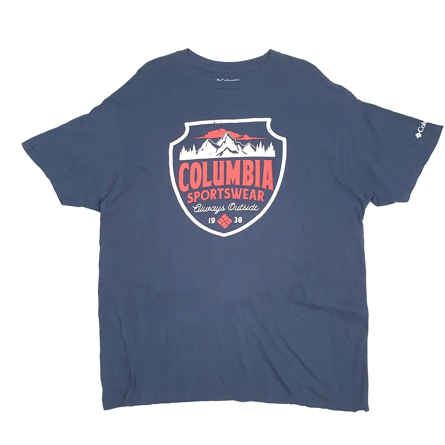 Mens Navy Columbia Sportswear  Short Sleeve T Shirt
