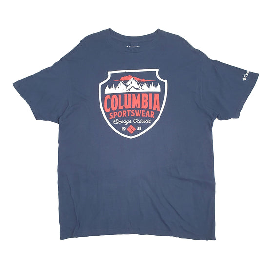 Mens Navy Columbia Sportswear  Short Sleeve T Shirt