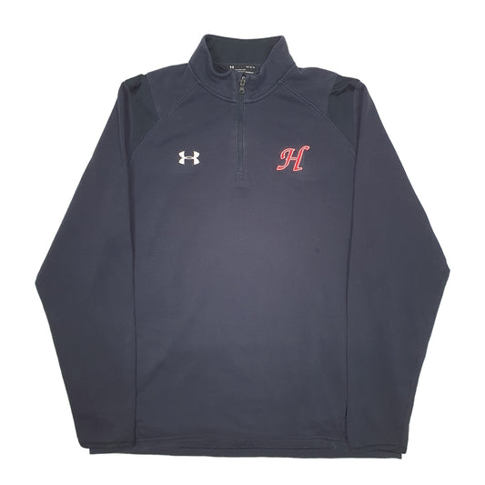 Mens Black Under Armour USA College Quarter Zip Jumper