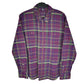 Chaps Long Sleeve Regular Fit Check Flannel Shirt Shacket Purple