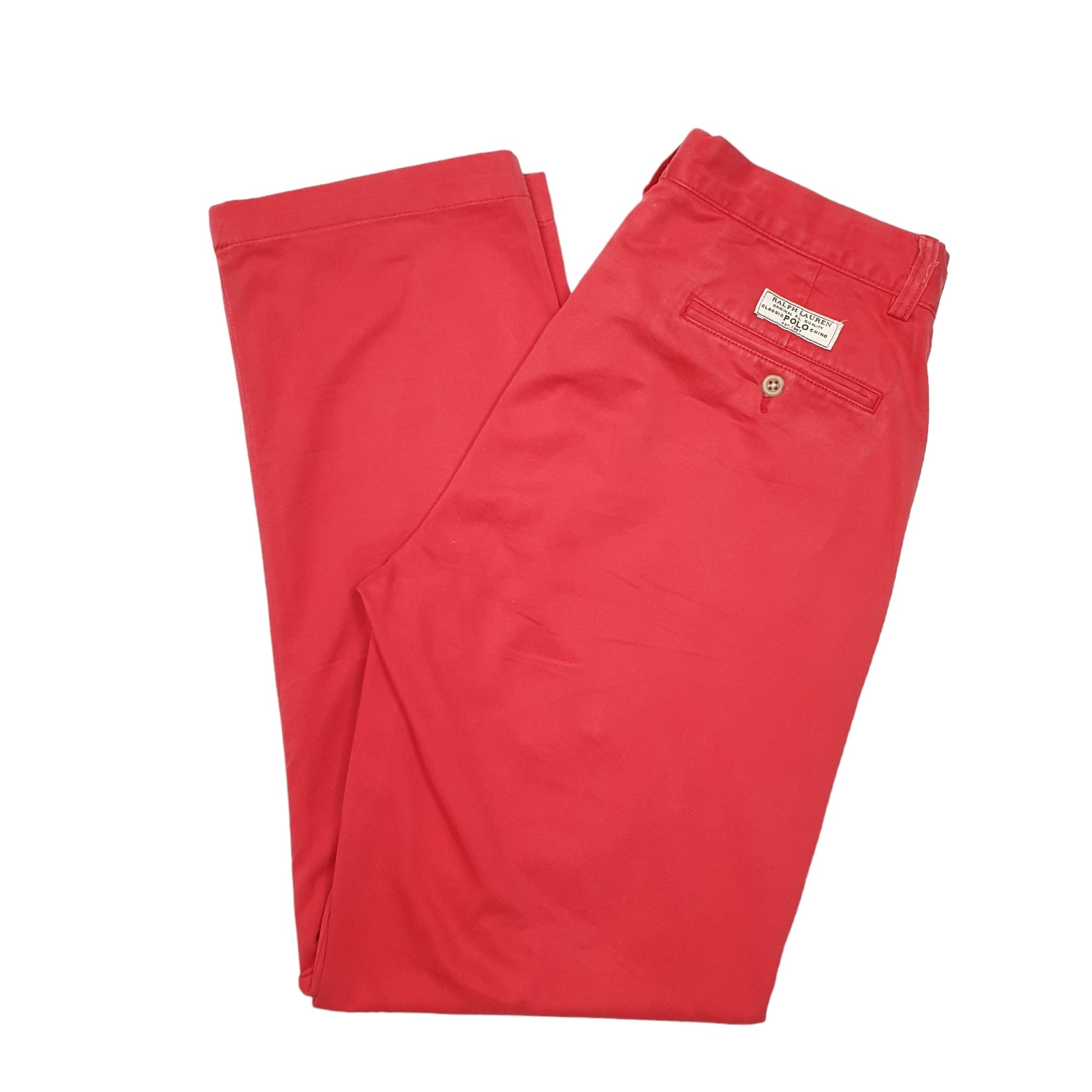 Mens Red Polo Ralph Lauren Smith Pant Chino Trousers