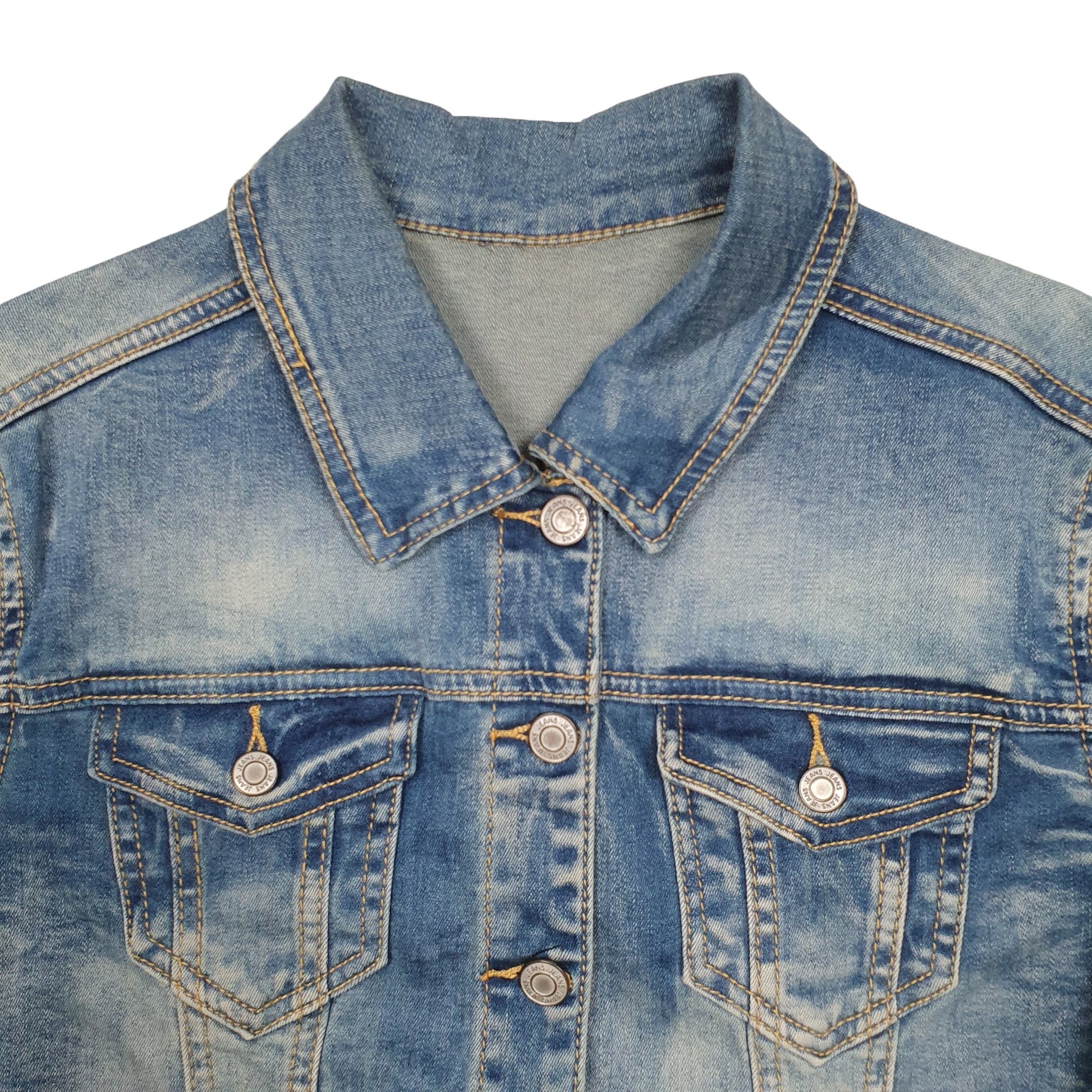 Womens Blue Unbranded Trucker Denim Jacket Coat