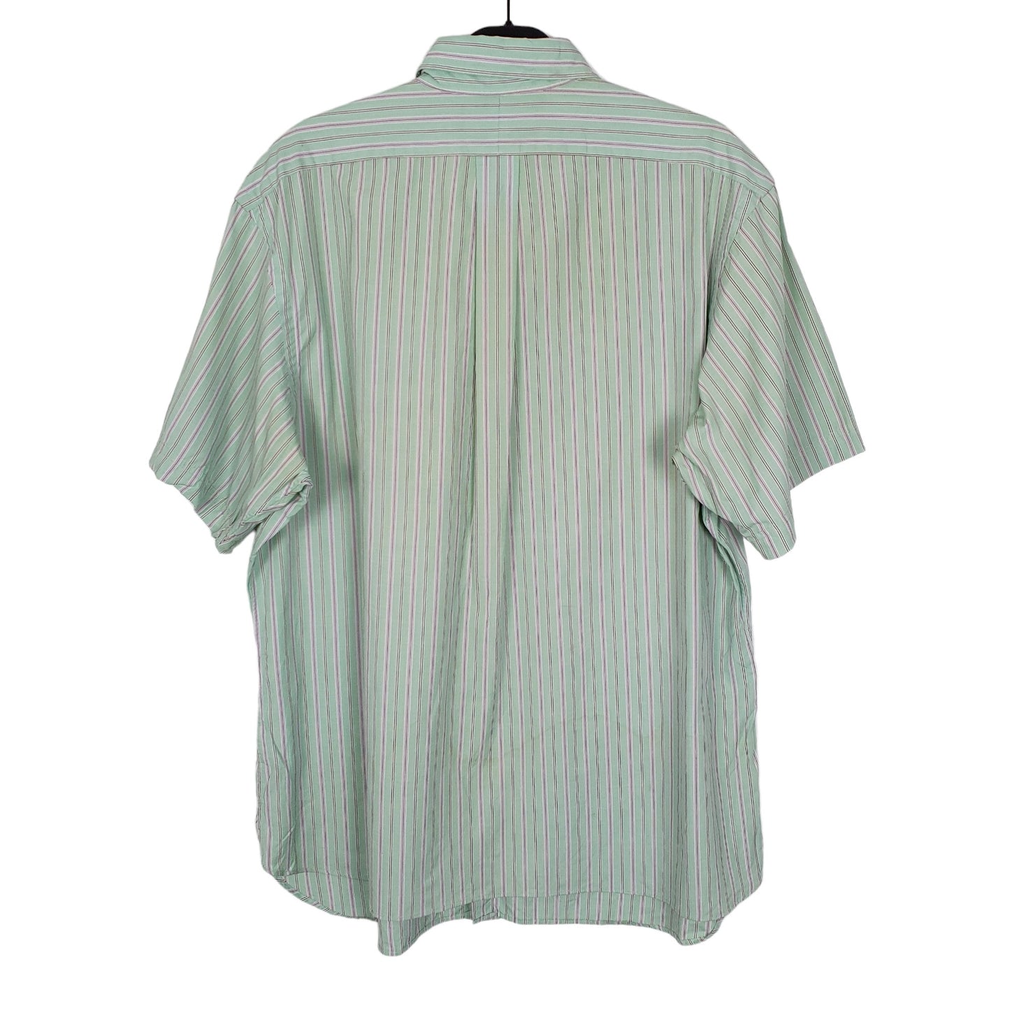 Ralph Lauren Short Sleeve Custom Fit Striped Shirt Green