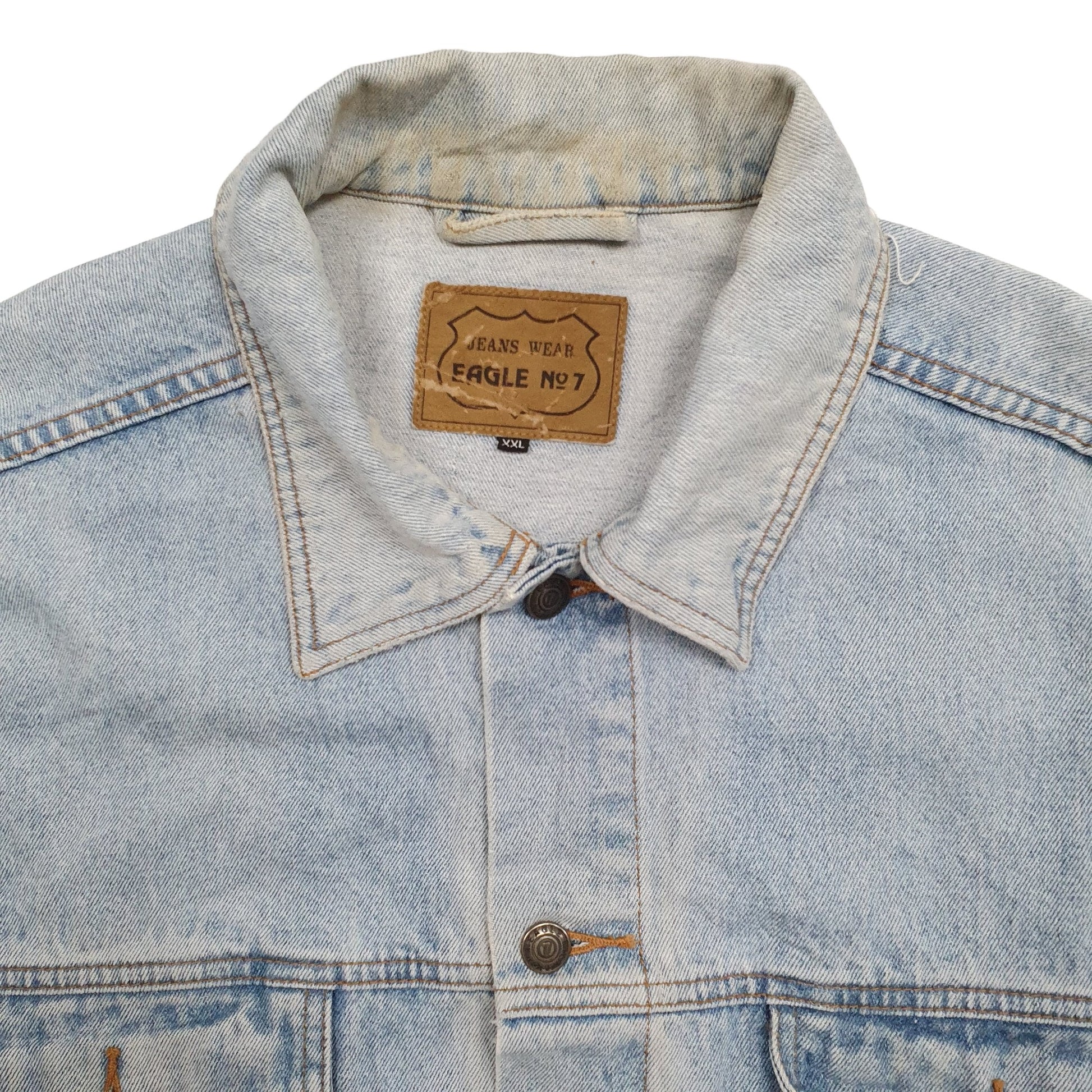 Mens Blue Eagle No 7 Trucker Denim Jacket Coat