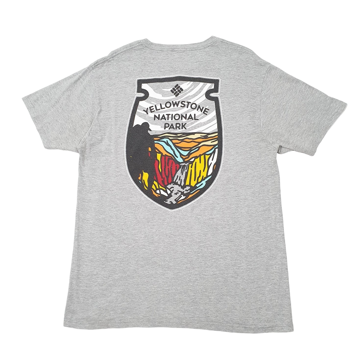 Mens Grey Columbia Sportswear Yellowstone National Park Short Sleeve T Shirt