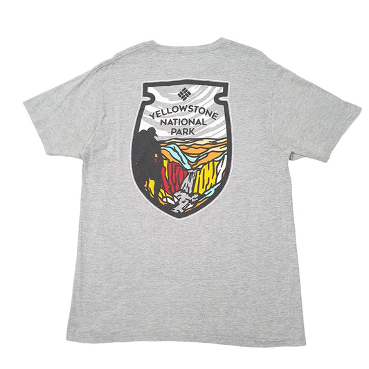 Mens Grey Columbia Sportswear Yellowstone National Park Short Sleeve T Shirt