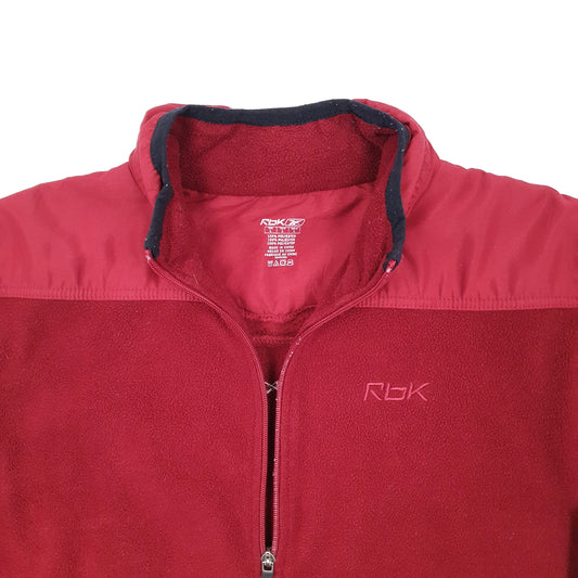 Mens Red Reebok Hooded Full Zip Jumper