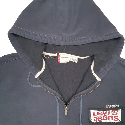 Mens Navy Levis  Quarter Zip Jumper