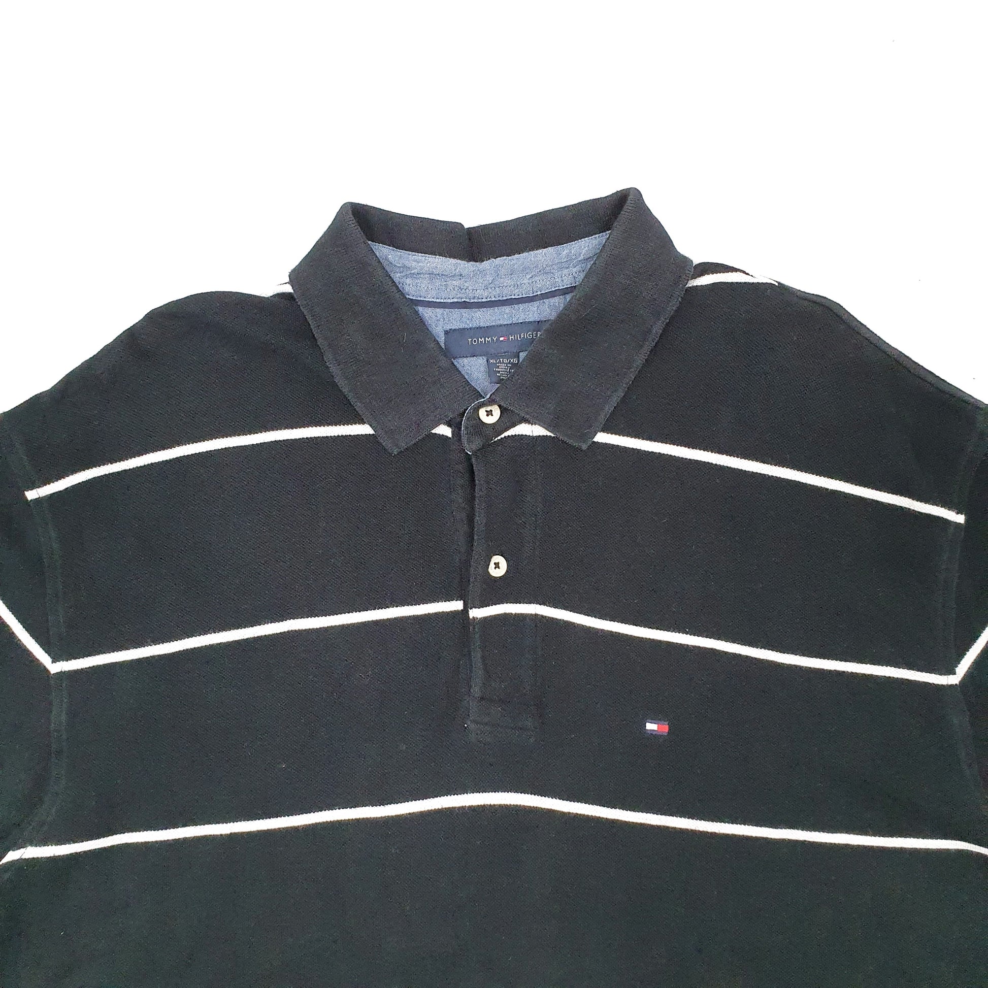 Mens Black Tommy Hilfiger  Short Sleeve Polo Shirt