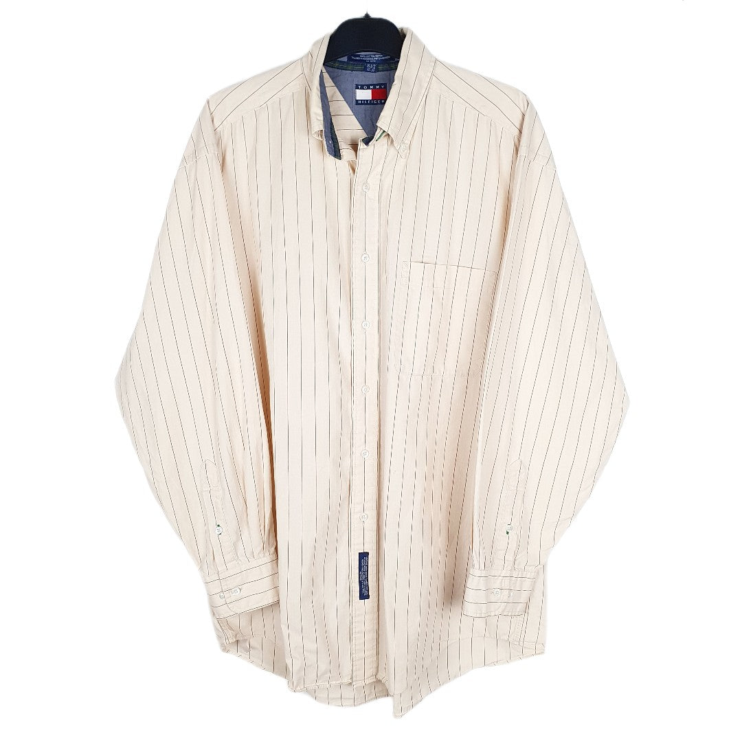 Cream Tommy Hilfiger Long Sleeve Shirt