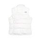 Womens White The North Face Gilet Vest Puffer Jacket Coat