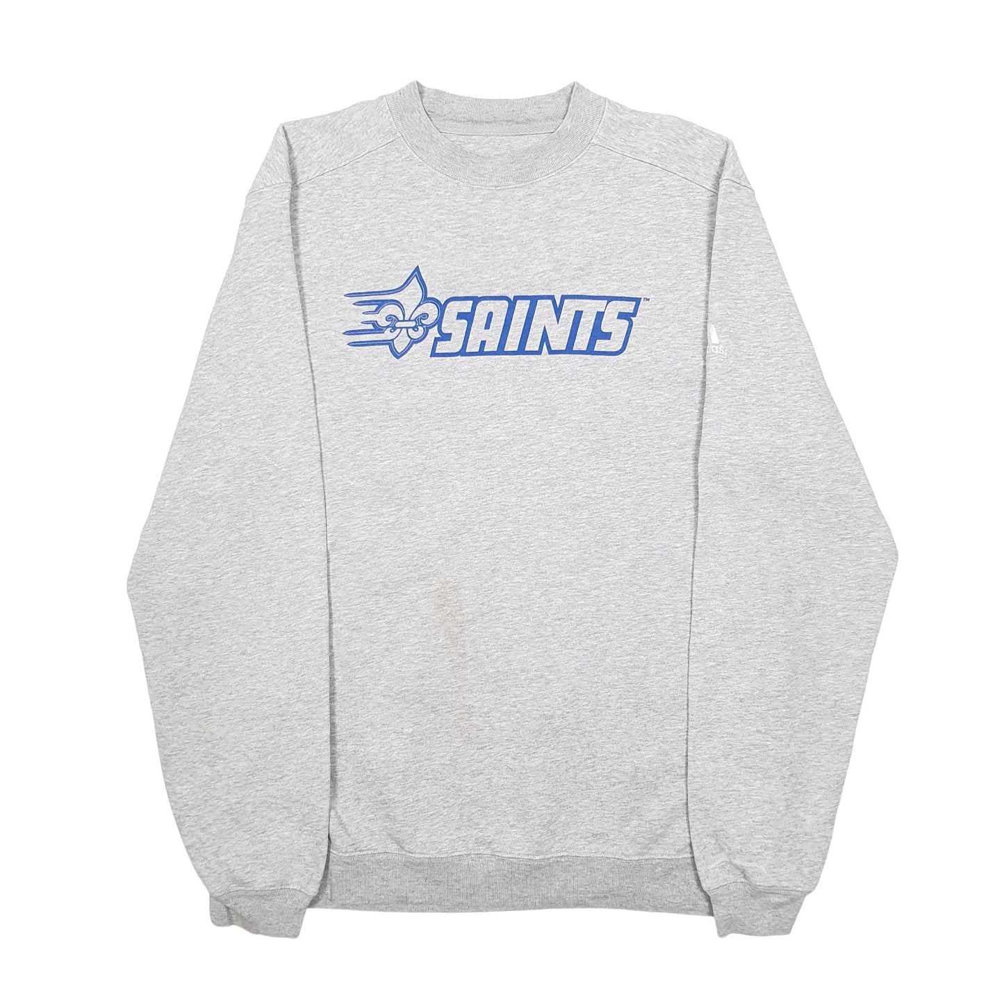 Mens Grey Adidas New Orleans Saints NFL Football Crewneck Jumper