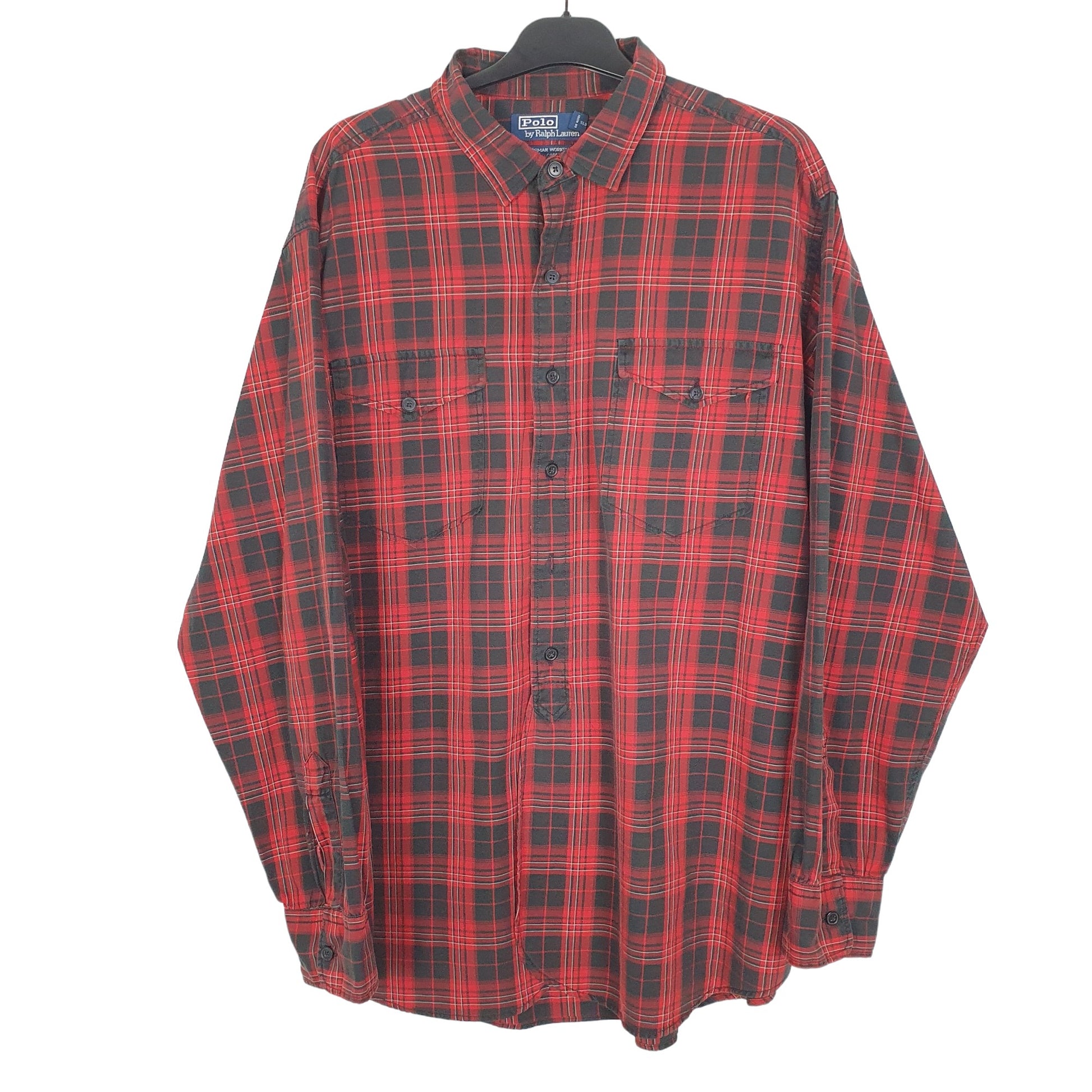 Ralph Lauren Long Sleeve Regular Fit Check Shirt Red