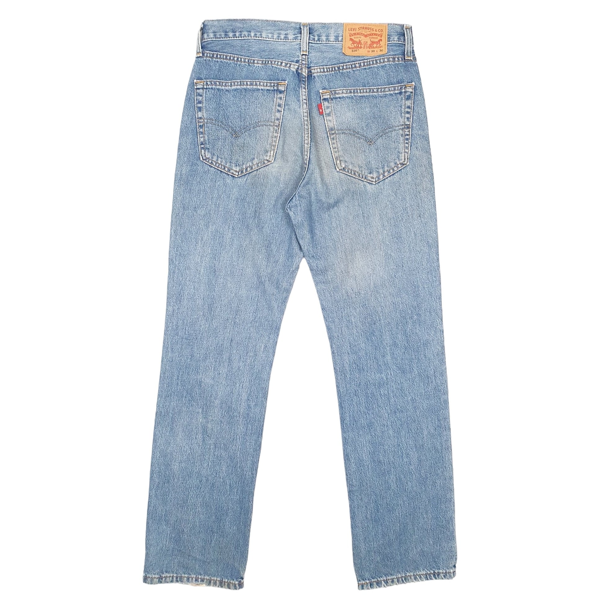 Mens Blue Levis Straight 516 JeansW30 L30