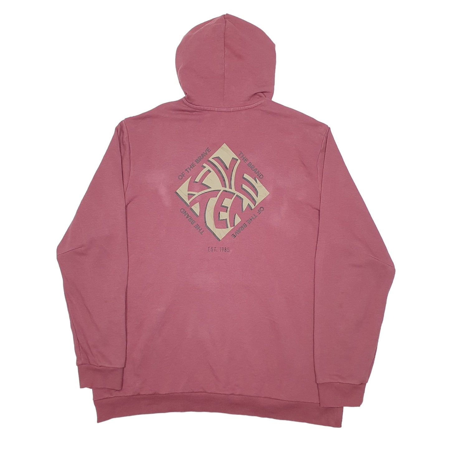 Mens Burgundy Adidas Five Ten Logo Hoodie Jumper