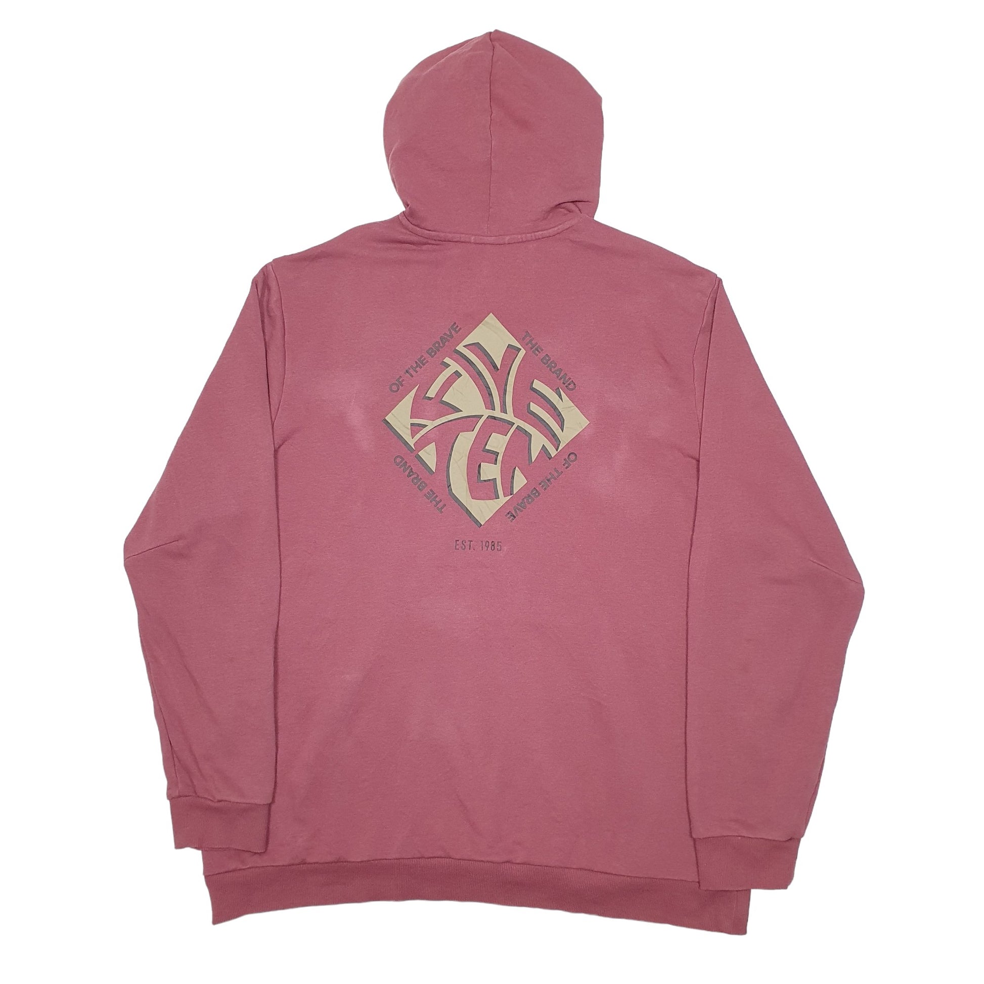 Mens Burgundy Adidas Five Ten Logo Hoodie Jumper