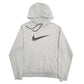 Mens Grey Nike Spellout Hoodie Jumper