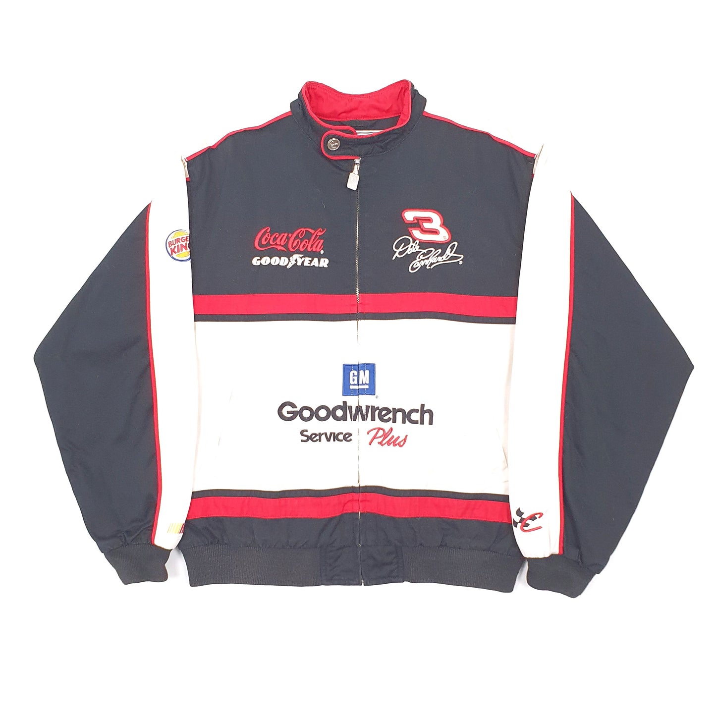 Mens Black Chase Authentics Dale Earnhardt Coca Cola Goodwrench Nascar Jacket Coat