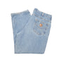 Mens Blue Carhartt Polyester lined Insulated Winter Thermal ⁸ Carpenter JeansW38 L30