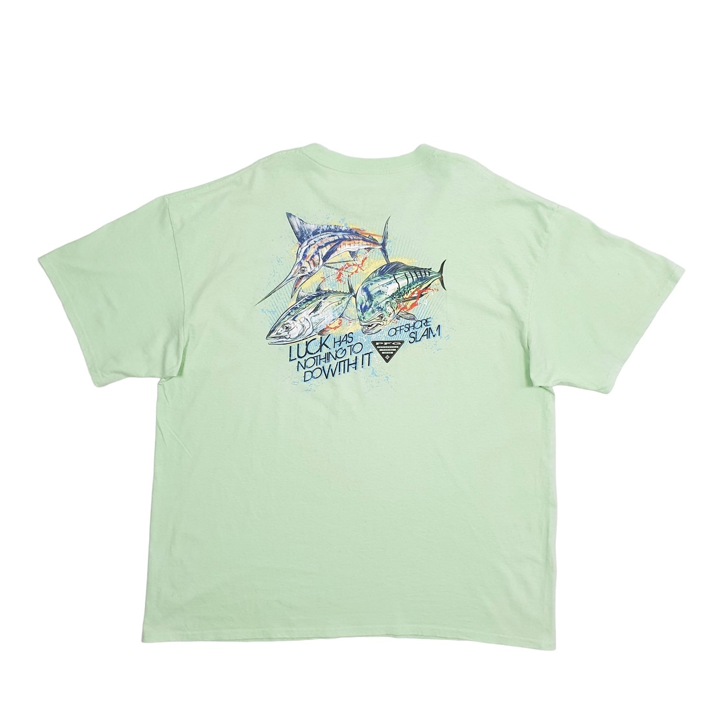 Mens Green Columbia Sportswear  Short Sleeve T Shirt