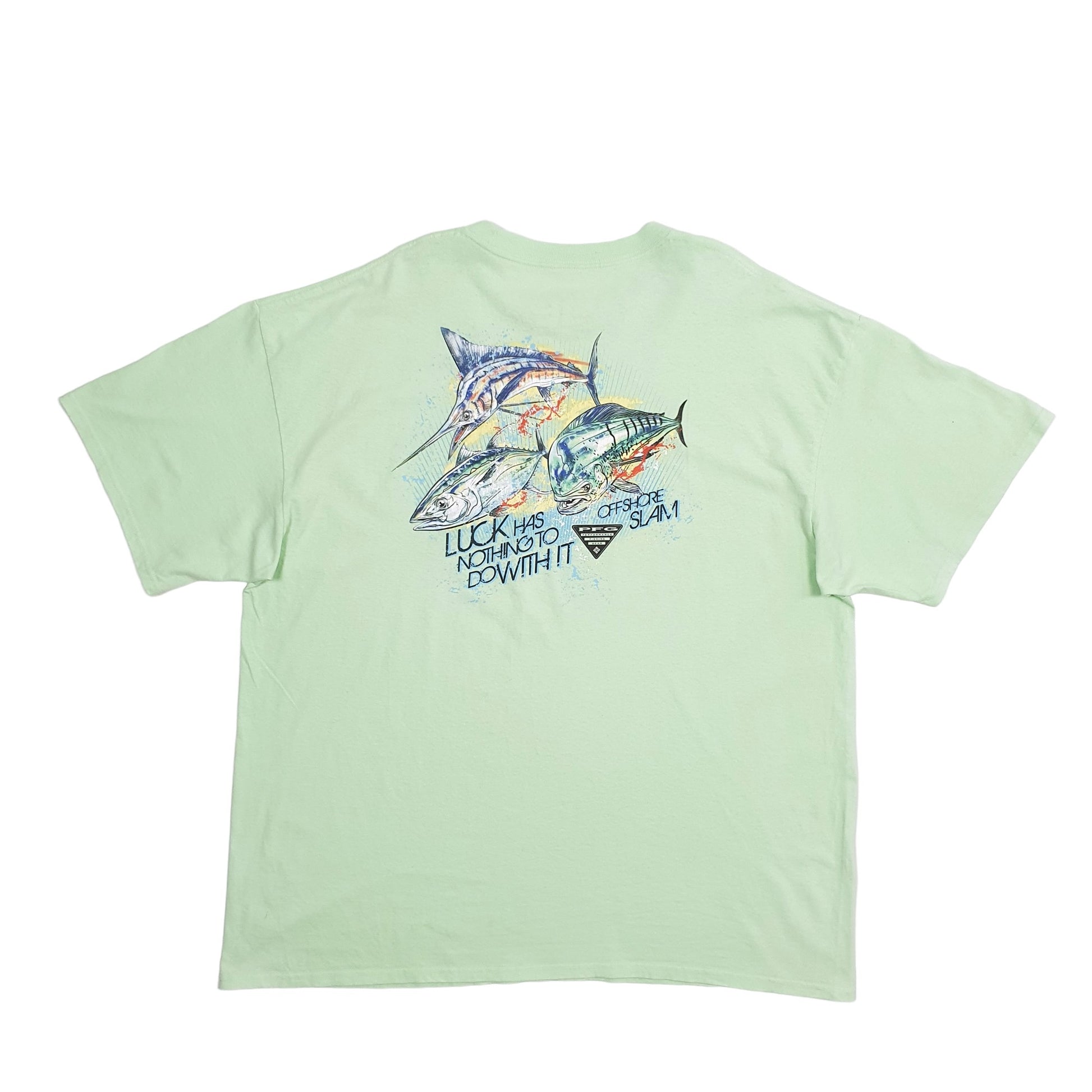 Mens Green Columbia Sportswear  Short Sleeve T Shirt