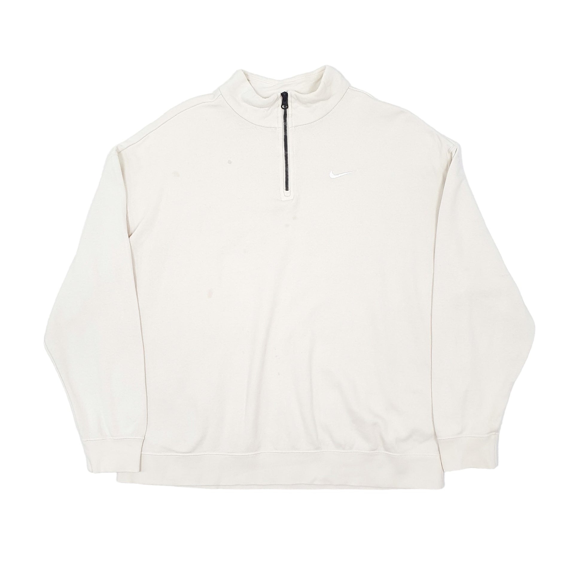 Mens Cream Nike  Quarter Zip Jumper