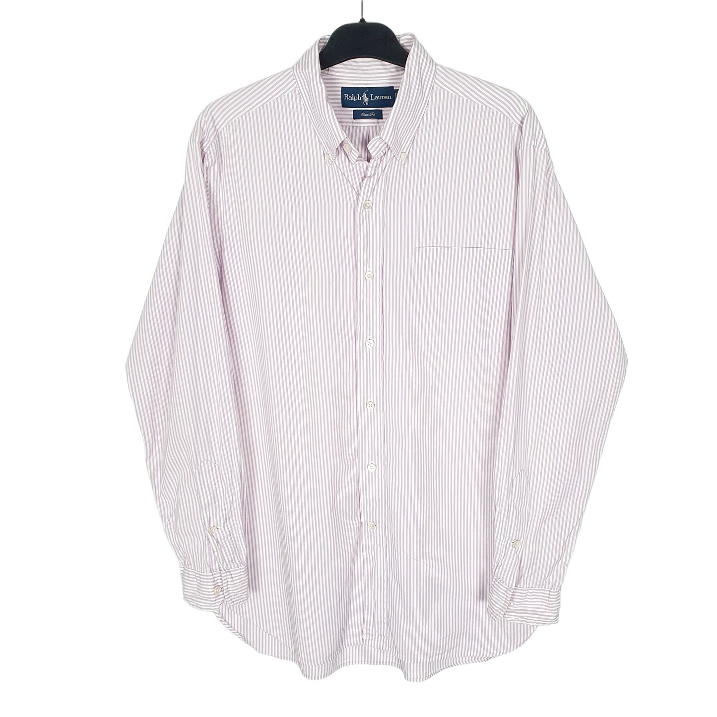 Ralph Lauren Long Sleeve Classic Fit Striped Shirt Pink
